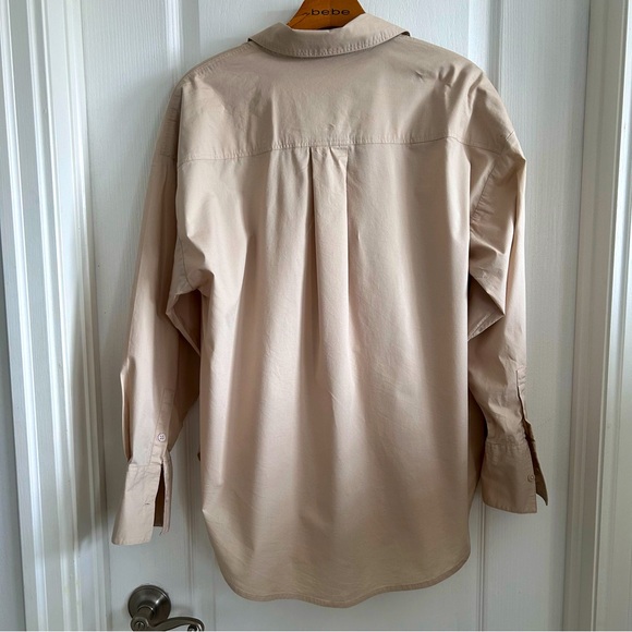 Dynamite Beige Long Sleeve Shirt Size Large - Picture 2 of 6